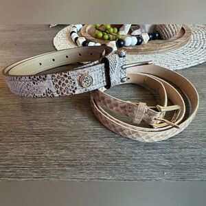 Relic & J Crew Snakeskin Pattern Belts - set of 2
